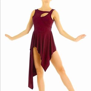 iEFiEL  Ballet High Low Dance Dress/Leotard
Sleeveless Crew Neck, Pics1&2 Amazon